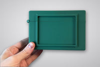 Forest green 3D-printed Commander deck box for Magic: The Gathering, front view