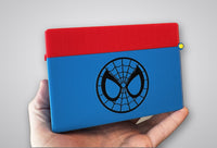 Miles Morales Ultimate Spider-Man MTG deck box held in hand